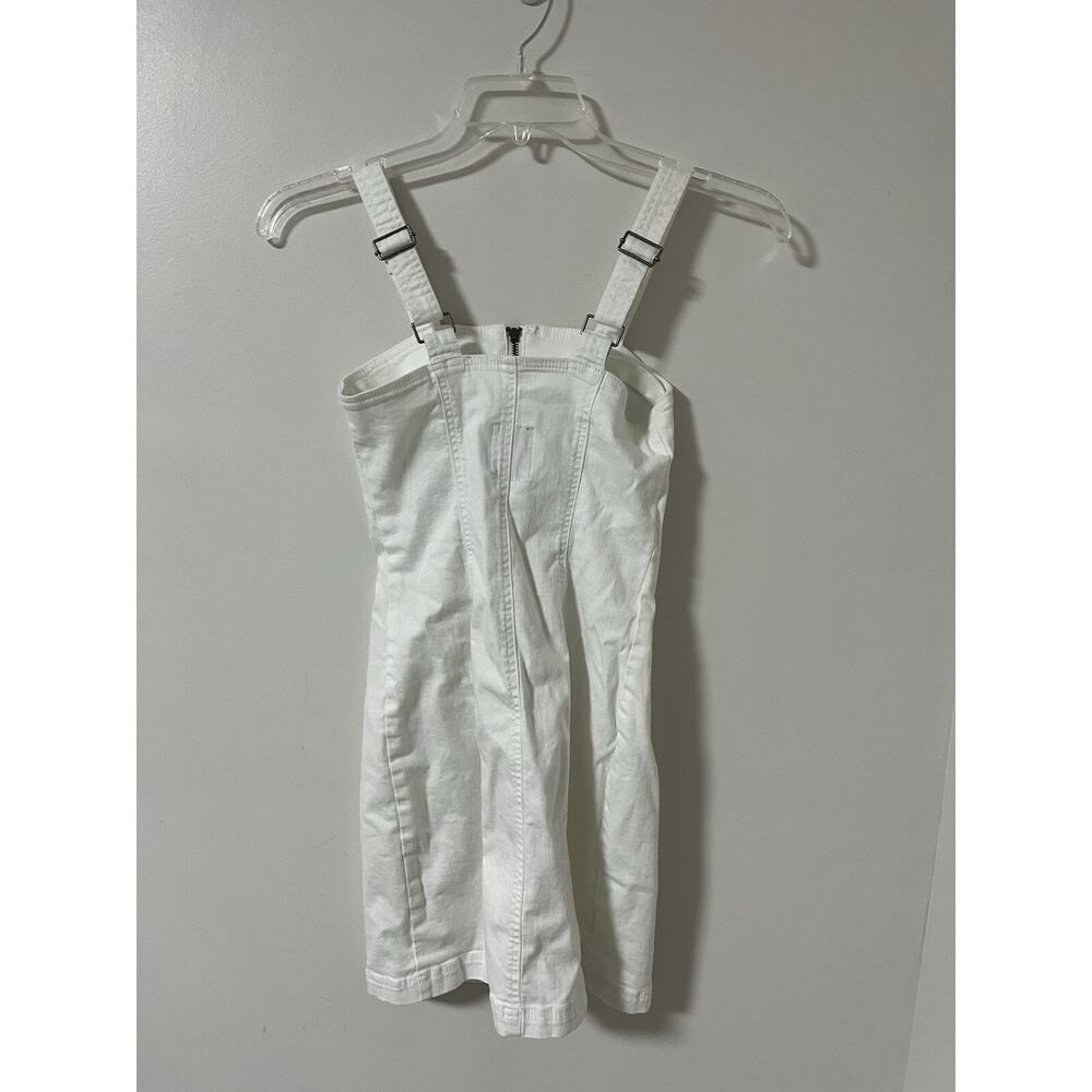 Zippered So brand white denim mini dress size XS - Picture 2 of 3